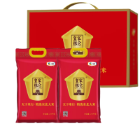 苏宁宜品精选五常圆粒大米礼盒5kg口感醇香送礼自留皆宜