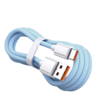 数据线充电线Type-c编织线100w6A适用华为vivo荣耀手机安卓超级闪充快充车载80w通用