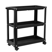 得力DL433003塑料三层工具车(黑)565*265*570mm 单位/台