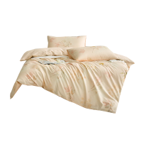 罗莱家纺 晨韵花漾简约风全棉四件套 被套尺寸 200*230cm