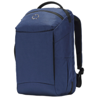 防水蓝色双肩电脑包 14.1英寸伸缩提把网袋设计 0.76千克轻便可折叠