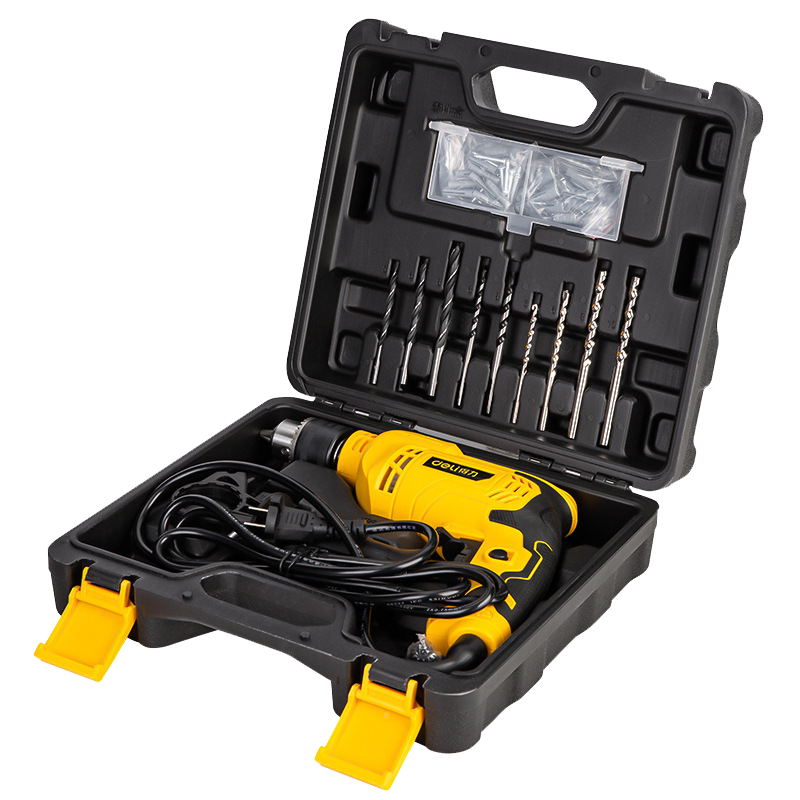 得力DL1011C冲击钻综合维修套装(黑)11件套 单位/套