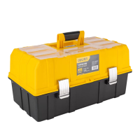 得力DL432117折叠工具箱三层(黄)17寸 单位/个