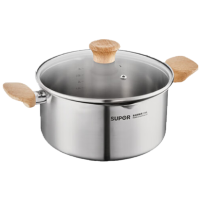 苏泊尔(SUPOR)轻享316L不锈钢汤锅ET22YHS01 燃气灶电磁炉通用22cm