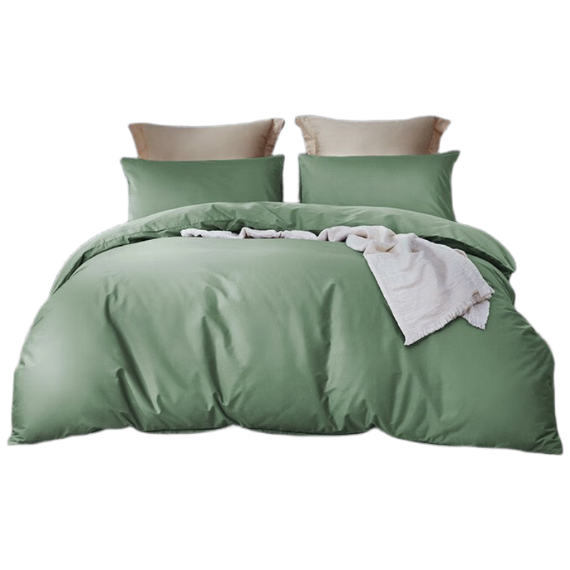 苏宁宜品罗莱简粹60S全棉贡缎四件套简约风格2.2米双人床亲肤耐用