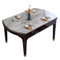 伟樽岩板餐桌可伸缩150*90*75cm张