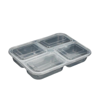 先互丁 一次性均分四格餐盒饭盒 800ml(150个)箱