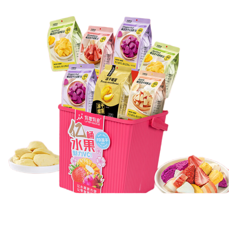 苏宁宜品果干蜜饯礼盒 国产精选果干装 送礼自吃两相宜 精美礼盒装