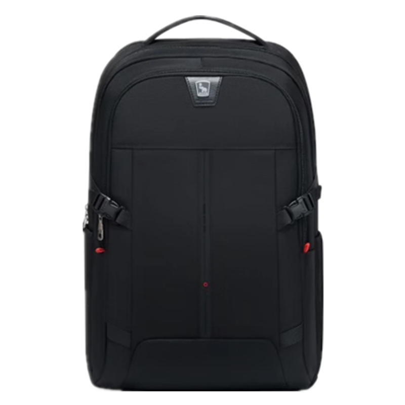 爱华仕双子塔系列双肩包大容量背包17.3英寸电脑包出差通勤包黑色 0CB5056