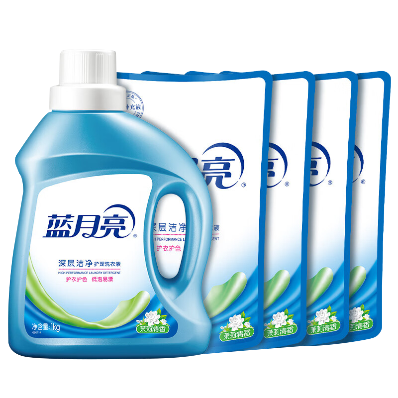 蓝月亮洗衣液套装3kg温和舒缓深层清洁茉莉香80002415