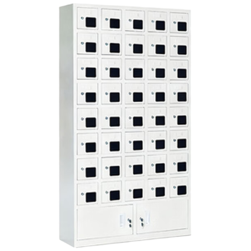 戴劲手机存放柜钢制手机保管箱电子设备管理柜40门下档存放柜[亚窗]