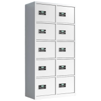 锦北保密柜铁皮文件柜带锁储物柜资料办公室保险柜十门电子锁