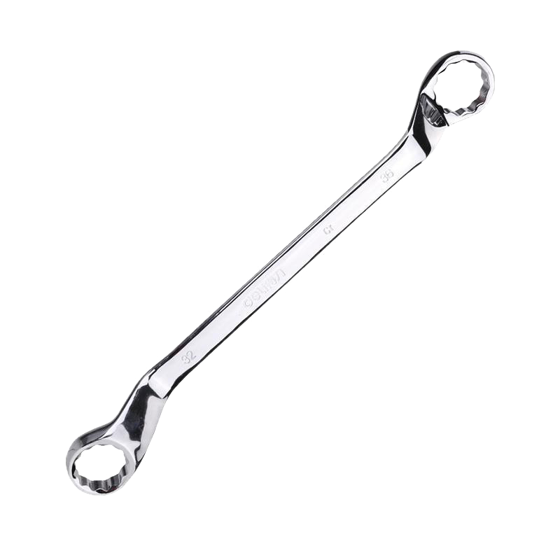 得力DL33224镜面双梅花扳手铬钒钢(银)27*30mm 单位/把