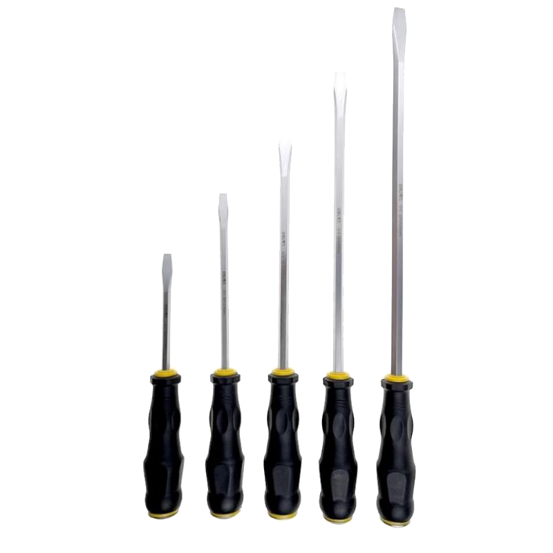 得力DL6270121穿心一字螺丝批铬钒钢(黄)9.5*300 单位/把