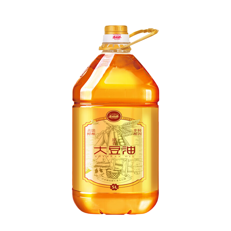 米妹妹大豆油5L油质清澈润滑香稠味道浓郁油色透亮Y001