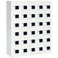 戴劲手机存放柜钢制手机保管箱电子设备管理柜30门无档存放柜[亚窗]