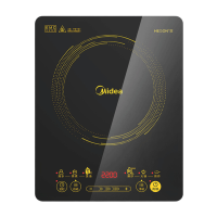 美的(Midea)电磁炉C22-WT2202/WH2202滑控触摸2200W大火力微晶面板文武火烹饪电磁灶赠汤锅+炒锅