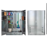 晋舰清洁柜拖把扫帚吸尘器保洁柜杂物收纳柜120*40*180cm201不锈钢