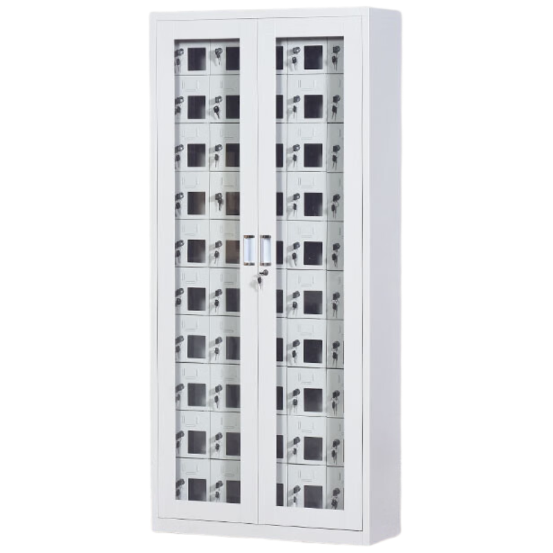 锦北手机存放柜钢制手机保管箱电子设备管理柜50门存放柜[外玻]