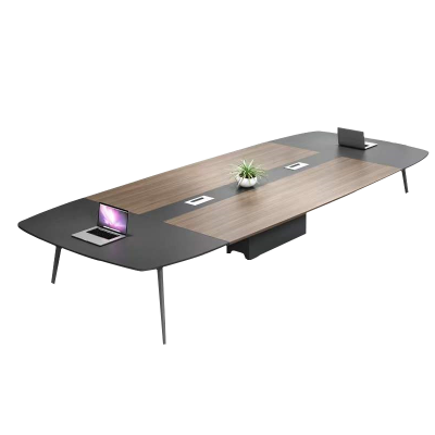 苏宁 金菲罗格 办公家具 现代简约钢制会议长条洽谈桌