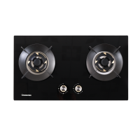 长虹家用燃气灶具液化气猛火灶钢化玻璃双灶台嵌全进风 全保洁JZY-B238