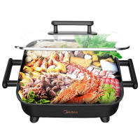美的(Midea)电火锅 电炒锅家用多功能电锅煎烤涮一体电热电煮锅6L 火锅锅不粘烤鱼锅MC-DY3030Easy101