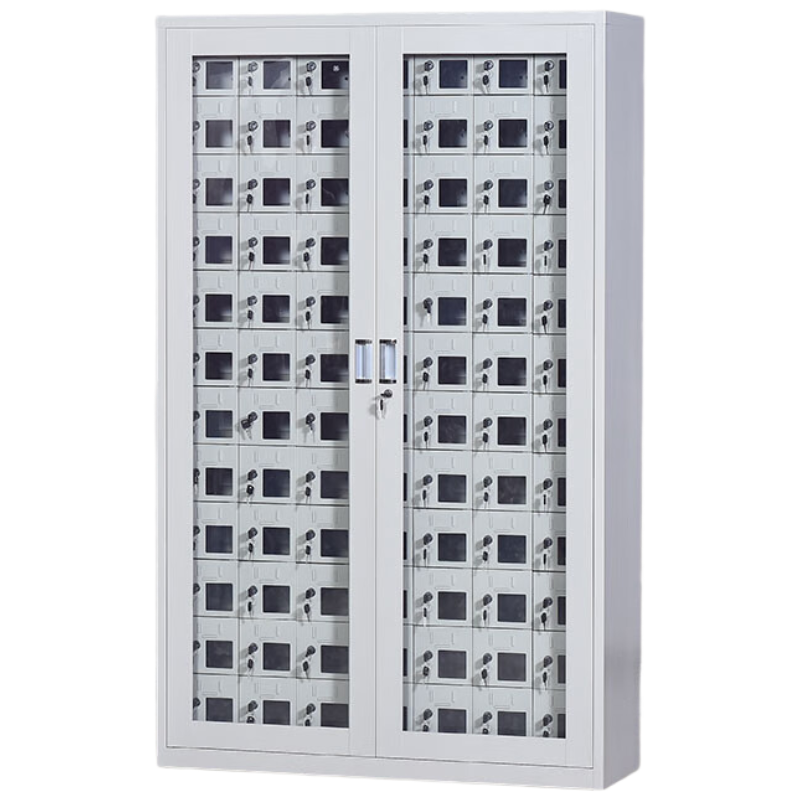 锦北手机存放柜钢制手机保管箱电子设备管理柜84门充电柜[外玻]