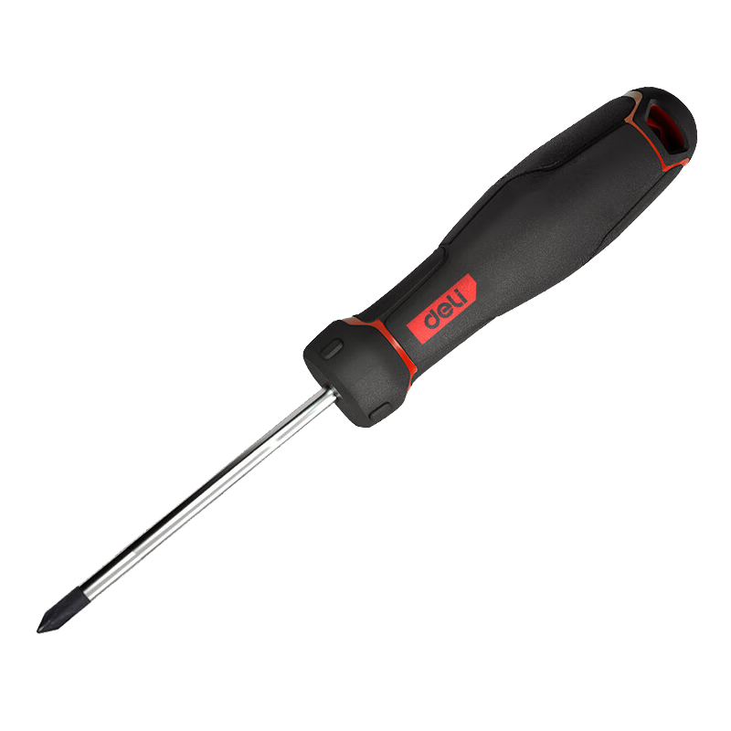 得力DL3454十字螺丝批S2(红)PH0*100mm 12把装
