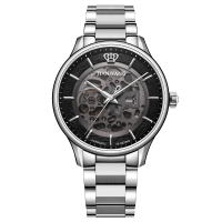 天王手表昆仑融水镂空机械男表商务休闲钢带男士腕表送男友51597