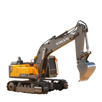 双鹰沃尔沃正版合金遥控挖掘机玩具儿童电动挖土机工程车男孩1663