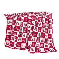 鸿运百福毯保暖防静电设计轻柔呵护