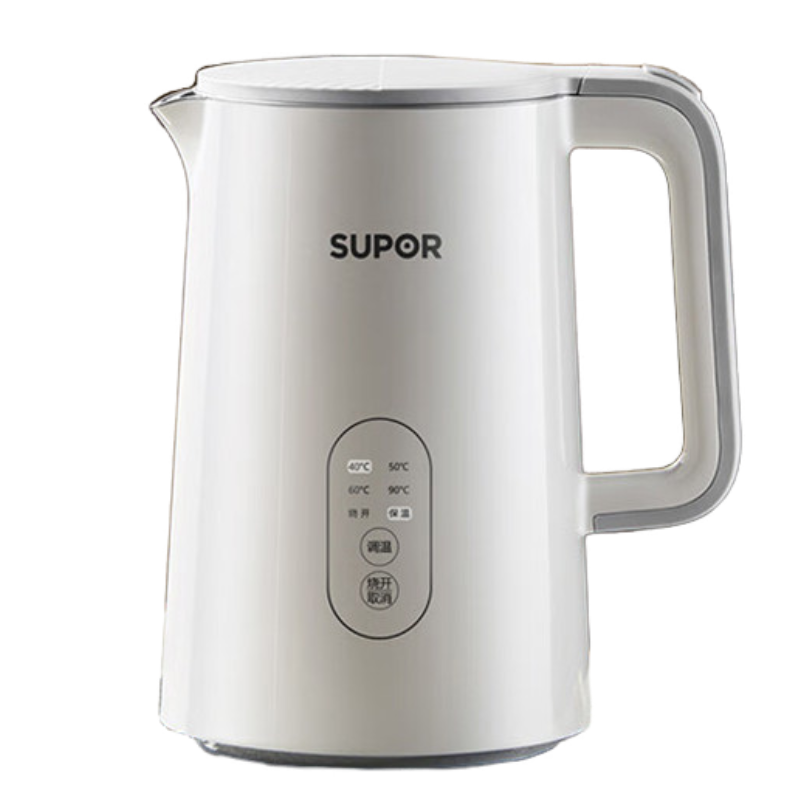 苏泊尔(SUPOR)1.5L侧显温度烧水壶 触控5段调温 恒温水壶 304不锈钢 母婴冲奶粉电热水壶 SW-15J71A