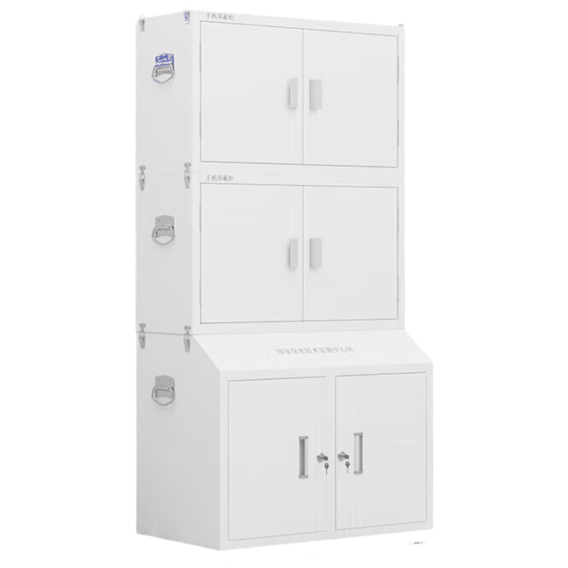 晋舰手机屏蔽柜考场会议室保密机关存放柜屏蔽柜 双节20格+中底柜