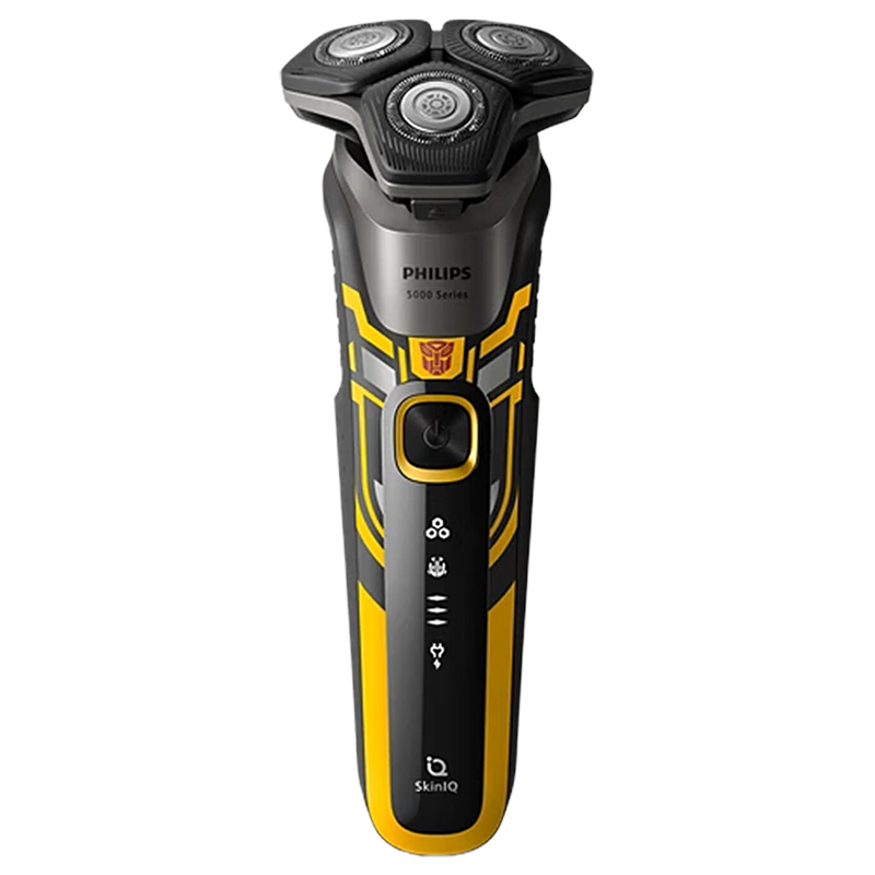 飞利浦(PHILIPS)电动剃须刀刮胡刀智能感应微米贴肤深层净剃送男友老公大黄蜂联名款[蜂巢5系] S5618/09