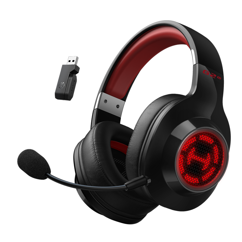 EDIFIER/漫步者G2无线7.1版台式笔记本游戏耳机头戴式蓝牙吃鸡电竞专用台式电脑耳麦 白紫色