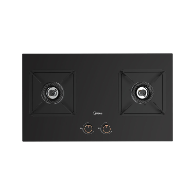 美的燃气灶液化气 双灶具JZY-Q310-M家用5.0kW猛火灶台嵌两用可调节灶具 钢化玻璃面板
