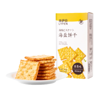 [满199减100]来伊份 休闲饼干充饥解馋办公室休闲零食早餐饼干 海盐饼干(香葱味) 110g