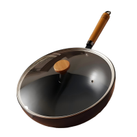 荣事达耐磨铁锅物理防粘炒锅无涂层健康燃气灶通用RA112521