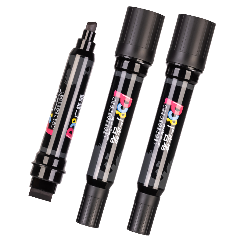 得力SK101POP广告笔 黑色 6支/盒