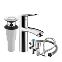 惠达HUIDA厨房水龙头KJ6 防溅水家用不锈钢洗菜水槽冷热万向旋转龙头360°旋转 天鹅颈小蛮腰抽拉龙