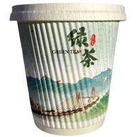 堡霓伐 带盖隔热隐茶杯(绿茶)10盎司 套