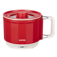 苏泊尔(SUPOR)电火锅电煮锅多功能料理锅 折叠手柄旅行锅一体小电锅一人煮面小火锅1.6L/升多用途锅H16YK483