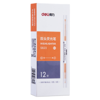 得力S623荧光笔 橙色 12支/盒