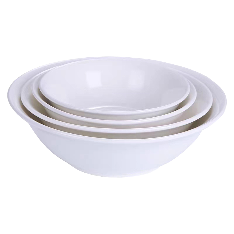 炯毅 白色碗米饭碗盛菜碗汤碗面碗汤粉碗早餐粥碗陶 白瓷碗 6斗 个