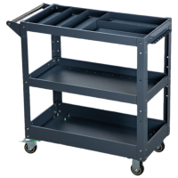 晋舰三层手推车维修车间收纳零件车加厚移动工具推车+四个分隔片