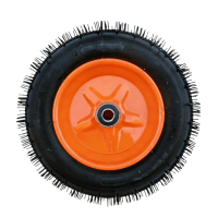 瑞季勤 手推车轮 老虎车轮子橡胶轮充气轮14寸350mm 内孔20mm 个