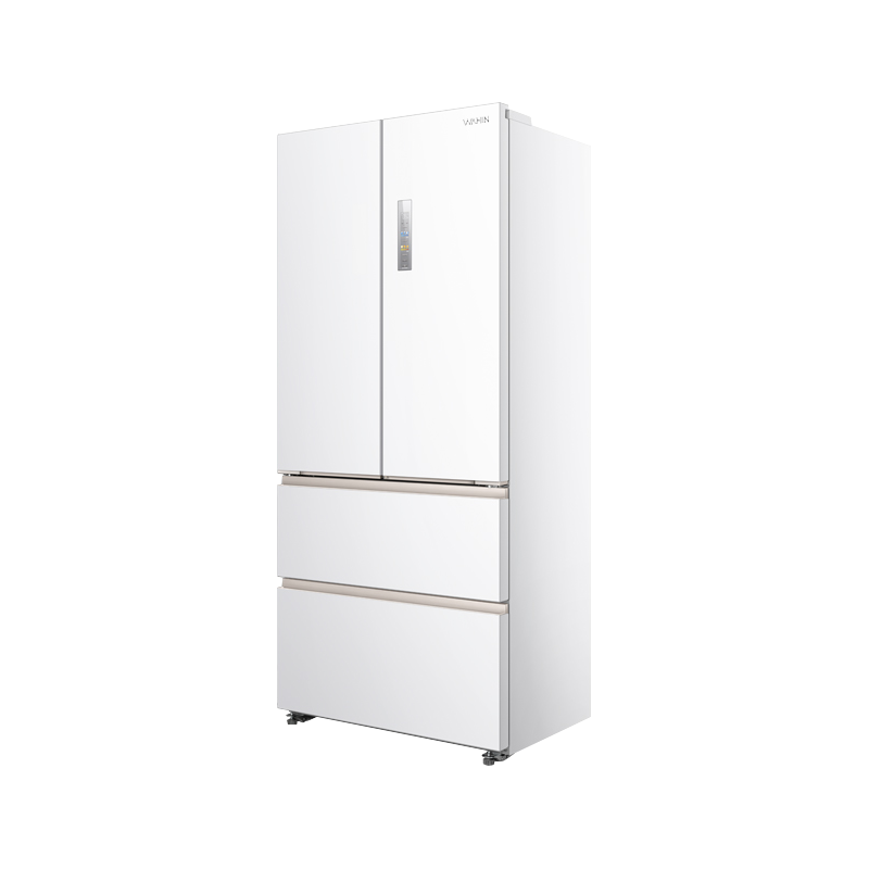 华凌冰箱美的出品518L法式多门 自动制冰一级能效省电60CM零嵌双系统不串味风冷无霜HR-518WUFIPZ雾隐白