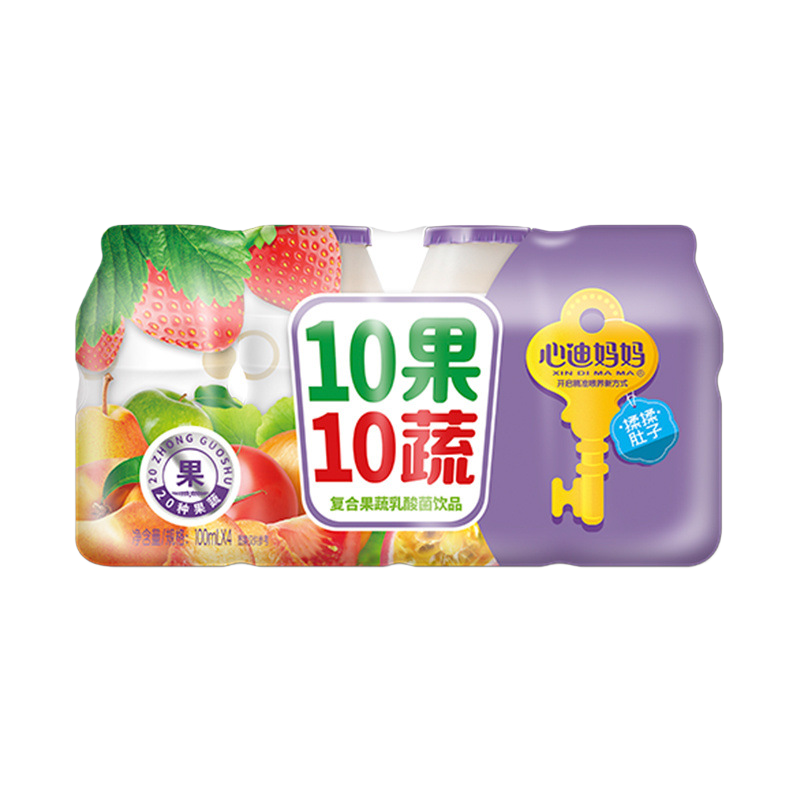心迪妈妈10果10蔬乳酸菌乳铁蛋白饮料植物乳杆菌儿童饮品果汁