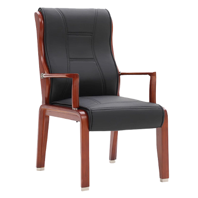 苏宁 质凡 办公家具 实木办公椅经理椅油漆椅子牛皮640*650*1100mm/把