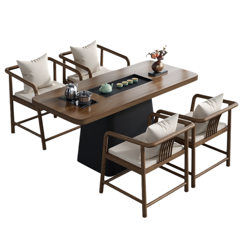 芙首泰茶桌120*60*75cm+4椅套